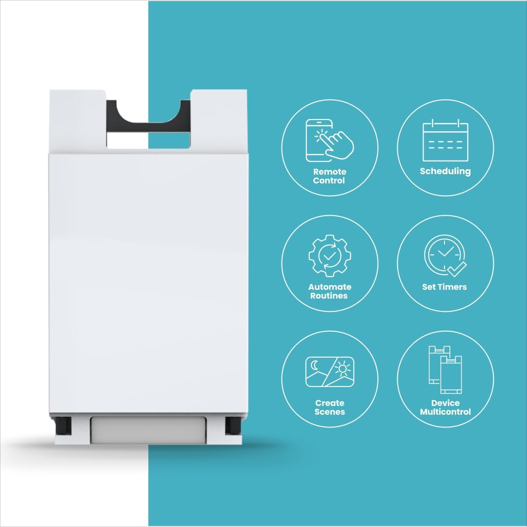 Smart Light Switch by Deako, Single Pole, 3-Way, 4-Way, 2.4 GHz Wi-Fi, Programmable, Remote App, Voice Control w/Alexa, Google Assistant, Samsung. No Hub Required, Neutral Wire Required, White