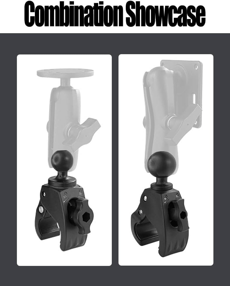 Strg C Size 1.5"" Ball Mounts Ball Base with Big Clamp, Ball Mount Base Compatible with RAM and 1.5 Inch Ball Double Socket Arm Systems from Arkon, iBolt and Tackform Enterprise Series, Black