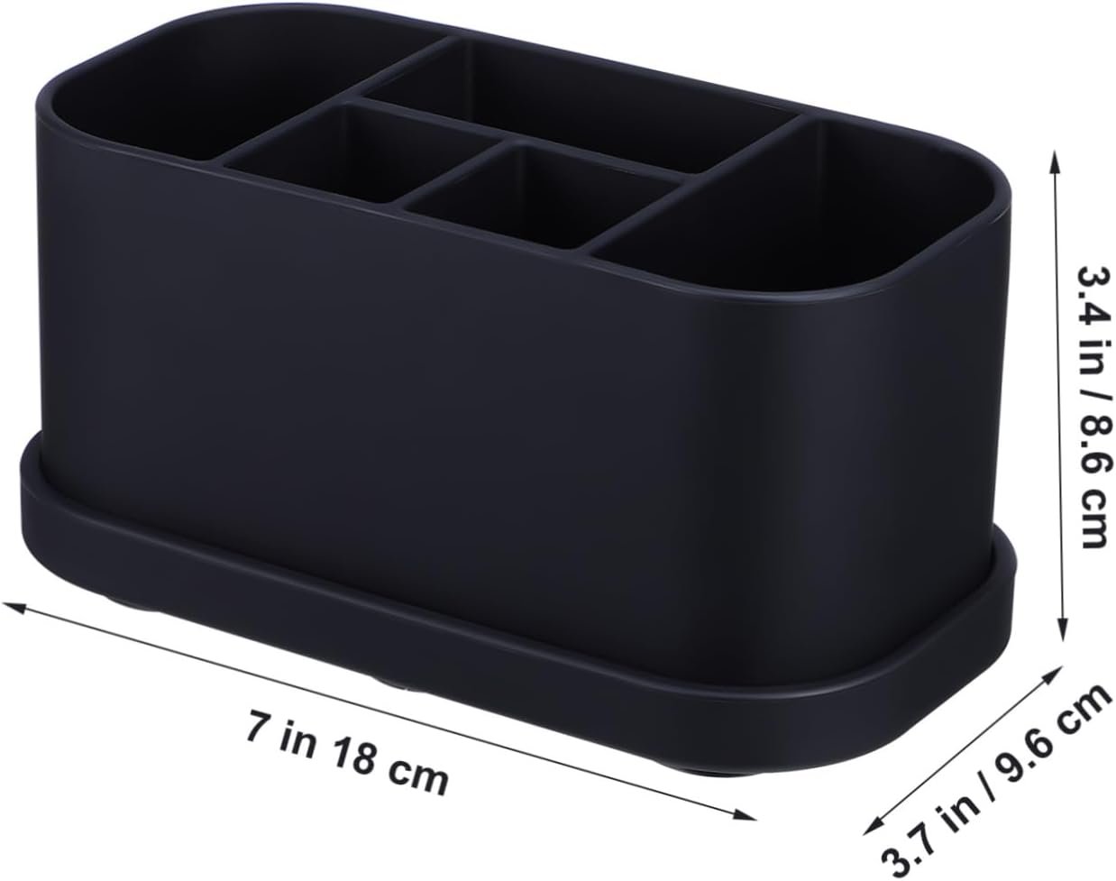 ABOOFAN Toothbrush Holder Case with Drainage Holes Premium Bathroom Organizer for Toiletries No Drill Suction Cup Base Easy Clean Removable Tray Flexible and Design