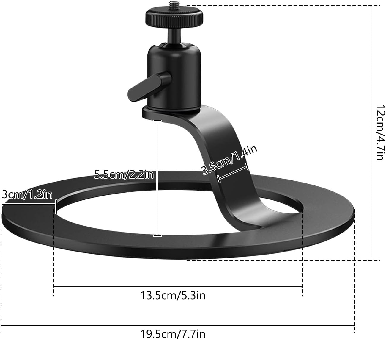 IGTOPS Desktop Projector Table Stand, Multi-Angle Projection Stand, Universal Camera Mount with 1/4" Screw Interface, Projector Stand