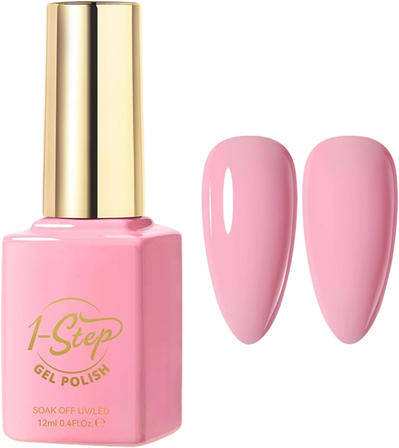 Nails Polish Gel, 12ml Nude Top and Base Coat Nail Polish, Fast Drying Glossy Finish, Led Uv Lamp Compatible for Daily Use, Home Manicure, Girls Beauty Care, 1.38 Inches