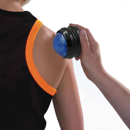Manual Massage Ball Pain Relief Back Roller Massager Self Massage Therapy and Relax Full Body Tools for Sore Muscle Joint Pain Essential Oils or Lotion Relax (Blue)