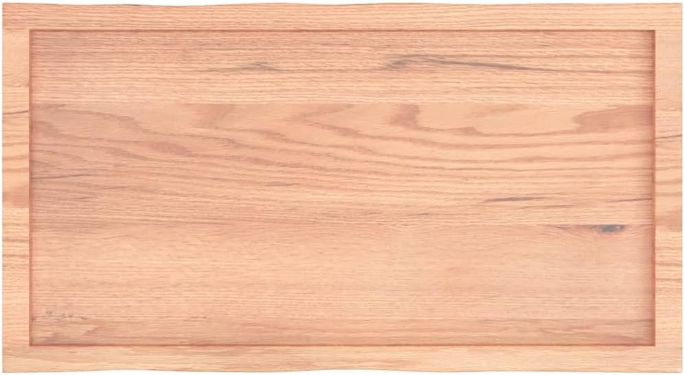 Eleganz Solid Wood Table Top 100 x 50 x (2 – 4) cm Treated Live Edge – Durable & Eco-Friendly for Dining, Kitchen, or Office – Handmade Natural Beauty