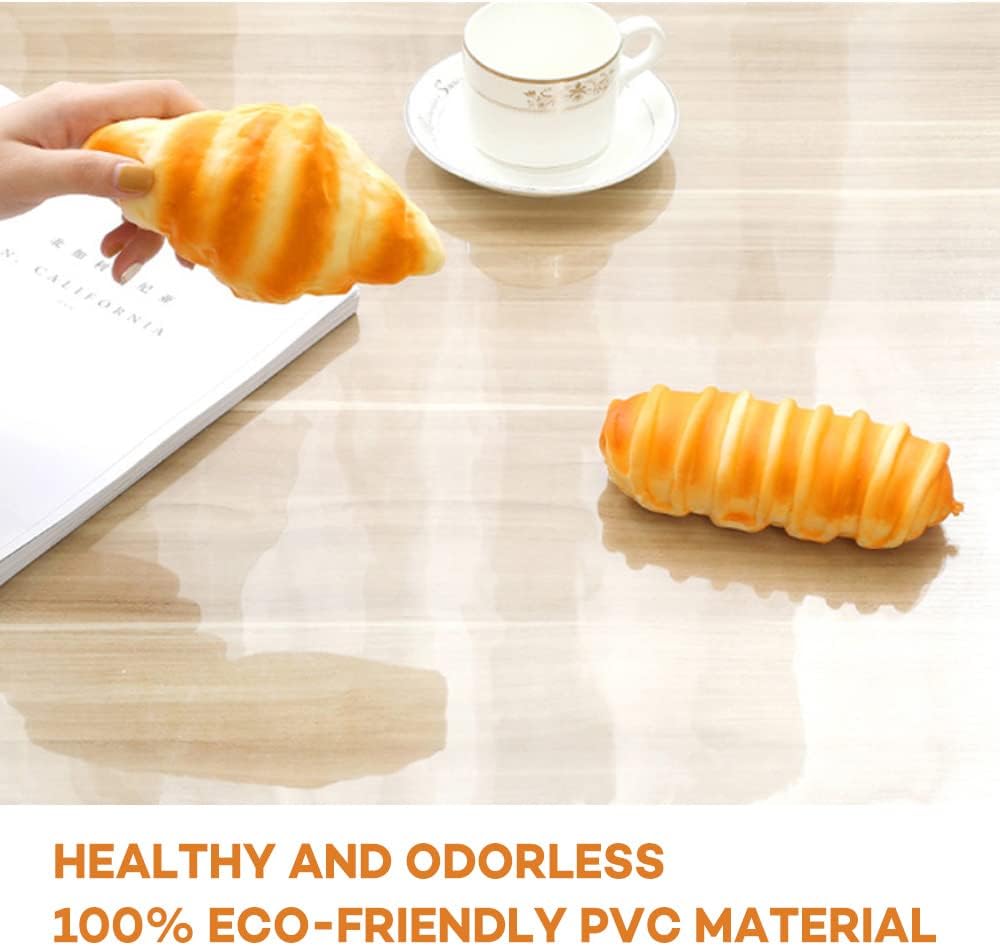 38 Inch Dia Round Clear Furniture Table Protector 1.5mm Thick Clear Plastic Tablecloth Wipeable Water Resistant Tabletop Cover PVC Vinyl Circle Coffee Dining Upgraded Version Tabletop Protective Pad