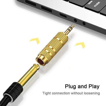 3.5 mm Male to 6.35 mm Female and 6.35 mm Male to 3.5 mm Female Stereo Jack Adapter Plated, Jack Adapter 6.3 3.5 Headphone Amplifier Compatible with Guitar Electronic Keyboards Headphones