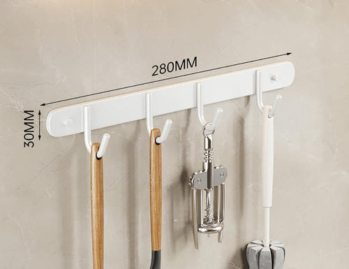 LNGFSH 2 Pieces Kitchen Utensil Holder, Stainless Steel Kitchen Utensil Bar with Hook, Kitchen Ladle Holder for Kitchen Gadgets Pot Ladle (White)