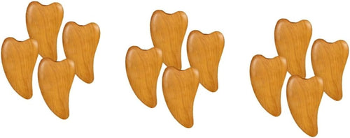 GOOHOCHY 3sets Wooden Scraping Massage Tool Natural Meridians Therapy Scraper for Facial Care Relax Muscles Enhance Skin Elasticity for Daily Use 4pcs*3