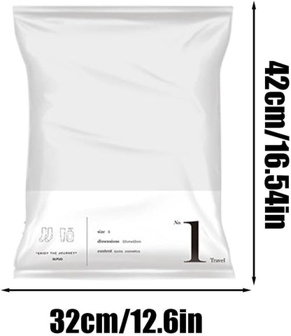 Travel Vacuum Bags, 2 Pack Clothing Organizers, Space Saving Storage for Suitcases and Home, No Pump or Vacuum Required, Ideal for Efficient Packing, Organization