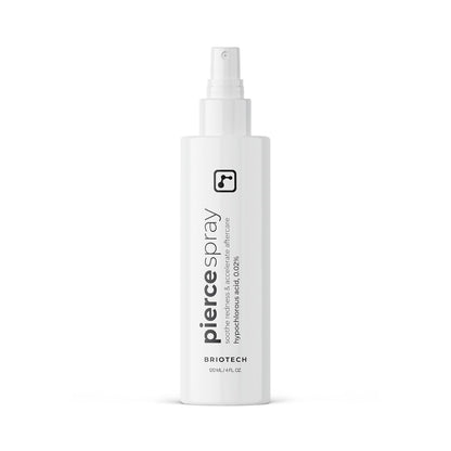 BRIOTECH Pierce Pro Piercing Aftercare Spray, Gentle Hypochlorous Acid Spray, Calm Redness & Itch, Reduce Bumps & Crust, Zero-Contact, No Rinse, No Residue HOCl Spray, 4 fl oz