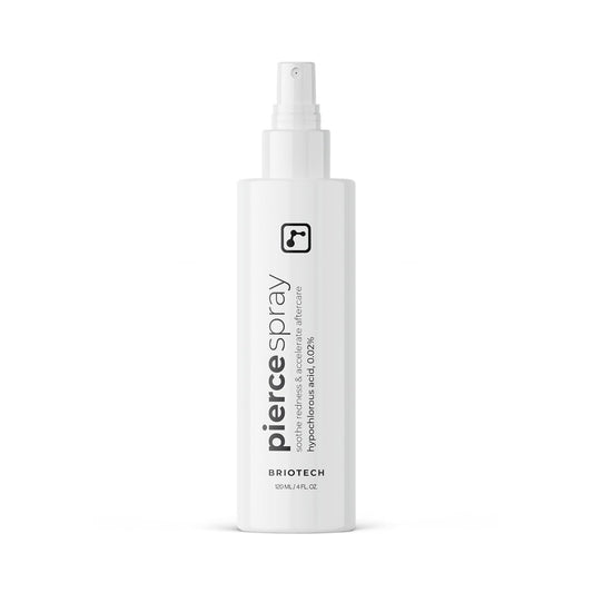 BRIOTECH Pierce Pro Piercing Aftercare Spray, Gentle Hypochlorous Acid Spray, Calm Redness & Itch, Reduce Bumps & Crust, Zero-Contact, No Rinse, No Residue HOCl Spray, 4 fl oz