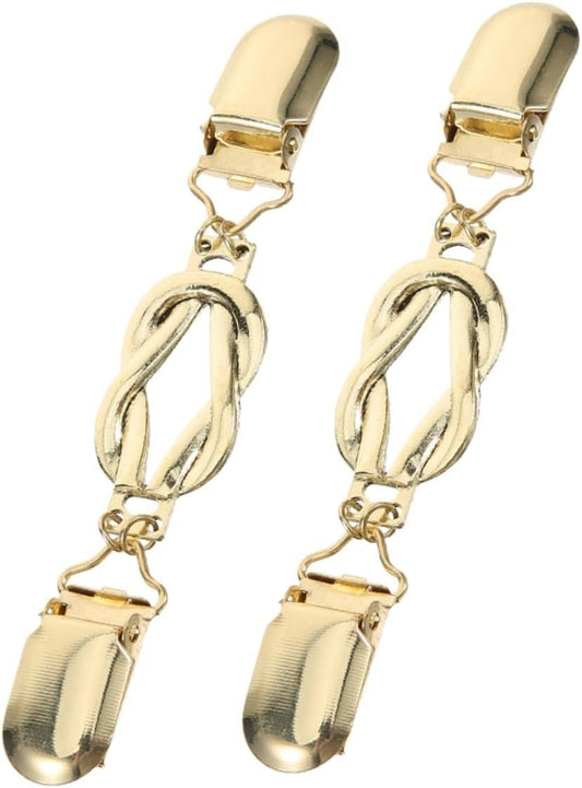 Baluue 2pcs Chic Cardigan Clips for Women Vintage Shawl Pins Stylish Sweater Clasps for Dresses and Shirts Versatile Accessory for Securing Collars and Cardigans