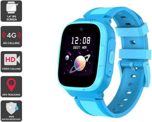 Kogan Kids 4G GPS Smart Watch with Video Calling (Blue) - KAKID4GWTBA