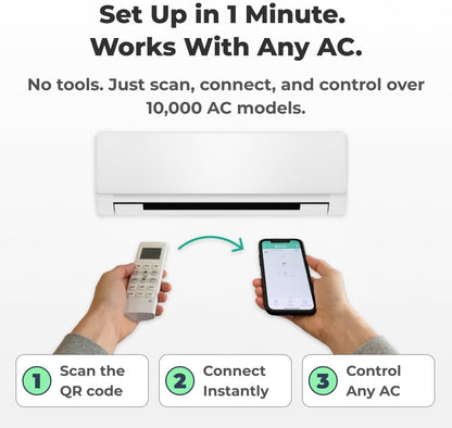 Sensibo Sky Smart Air Conditioning Control, Easy and Quick to Install by Yourself. Comfort and Energy Saving. Wifi Control Compatible with Google App, Alexa and Siri