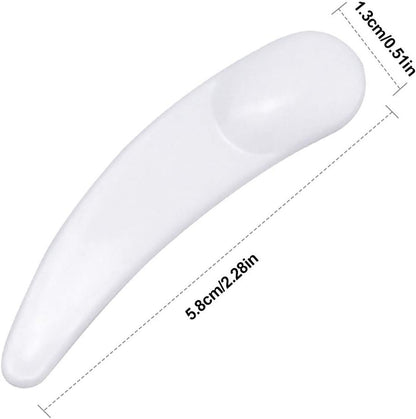 Nivofu 100 Pcs Mini Disposable Makeup Spatulas, Mini Cosmetic Plastic Spatulas Scoops,Facial Cream Mask Spoon,2.2'' White Cosmetic Spatula for Women Girls Face Skin Care DIY Accessories