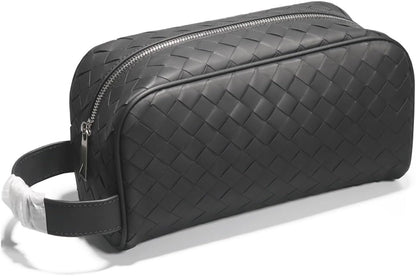 Toiletry Bag for Men, Leather Travel Toiletry Bag for Men, Dopp Kit Water Resistant Shaving Hygiene Bag for Bathroom Shower, Travel Size Toiletries, Travel Essentials