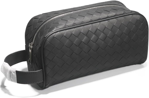 Toiletry Bag for Men, Leather Travel Toiletry Bag for Men, Dopp Kit Water Resistant Shaving Hygiene Bag for Bathroom Shower, Travel Size Toiletries, Travel Essentials