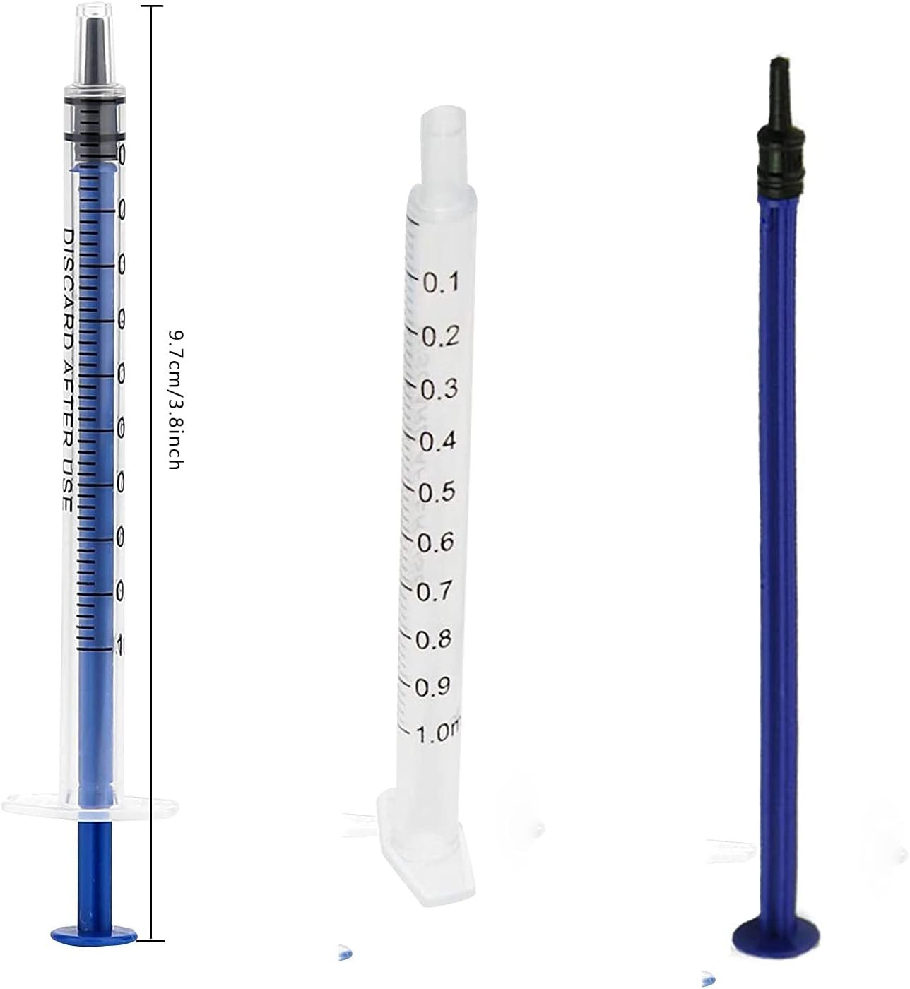 20 PCS 1Ml Plastic Syringes Measuring Syringe No Needle Syringe Reusable 1Ml Syringes Sterile Colostrum For Scientific Lab Baby Medicine Dispensing Liquid Measuring Watering Pet Feeding Glue Applicator