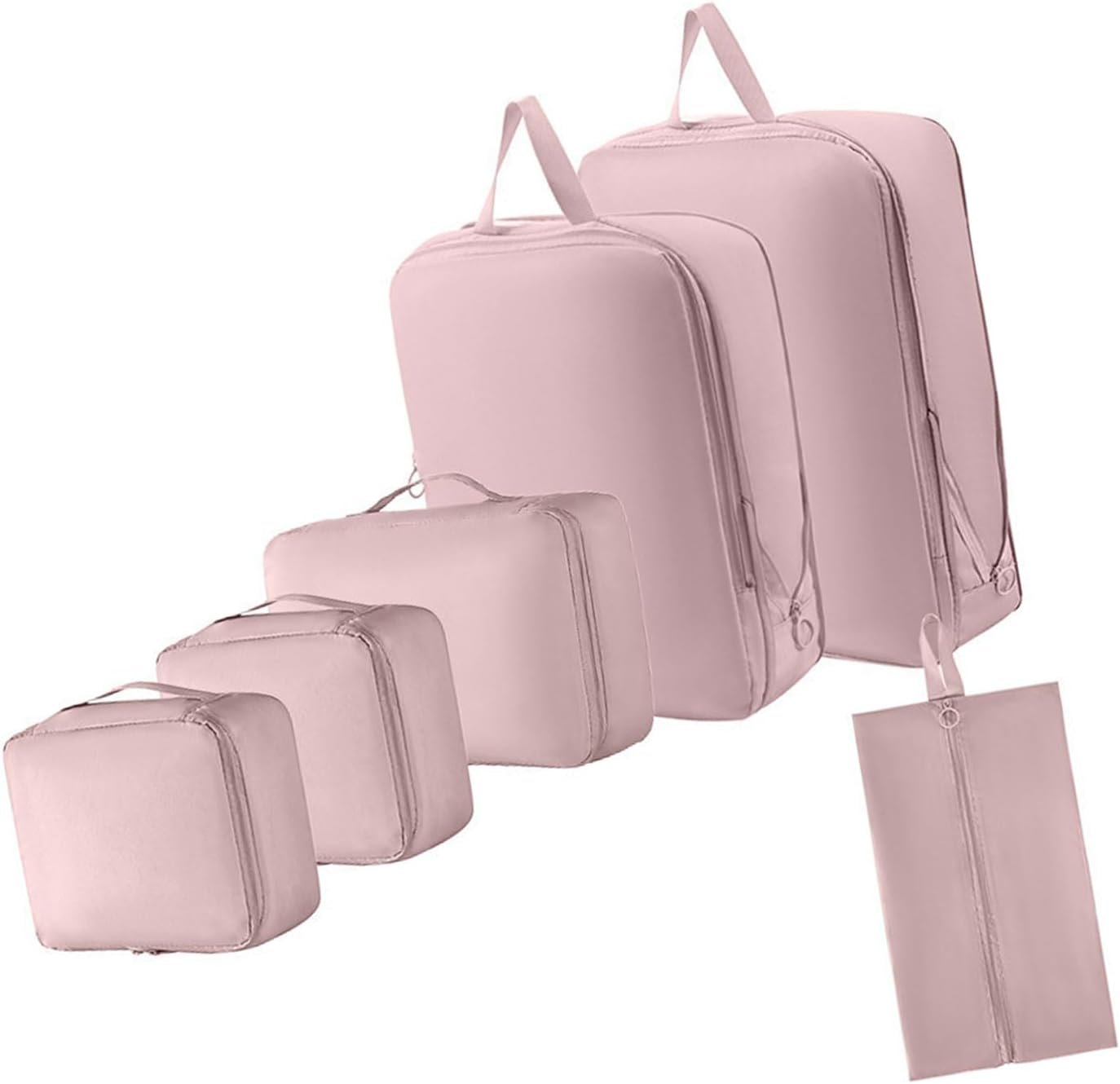 Fcnjsao 6Pcs Convenient Luggage Organizers Set Practical Nylon Packing Cubes Bags Efficient Luggage Organization Pouches