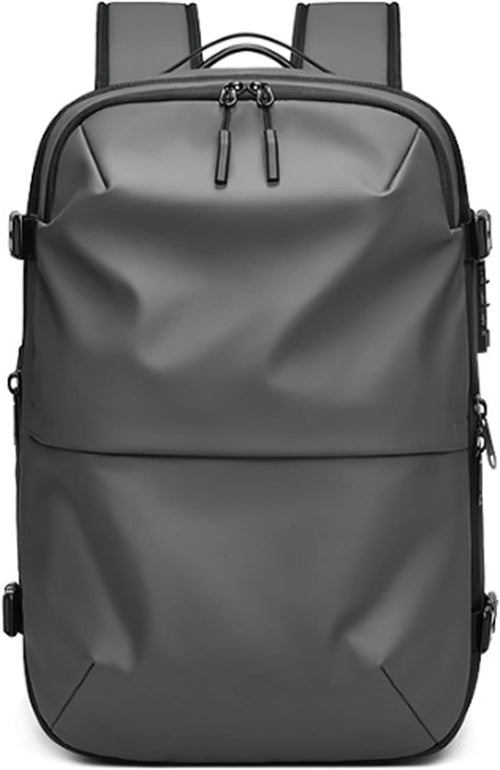 Xifyjus Vacuum Backpack Travel Bag, 36-55L Business Outdoor Expandable Compression Backpack with Pump, Upgrated Water Resistant Traveling Backpack, Separation of Dry And Wet Liquid (Dark Gray)