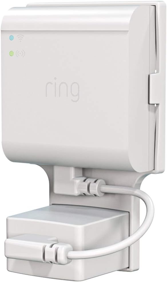 Outlet Mount for Ring Bridge, No Drilling and Speace Saving Wall Mount Holder with Short Cable for Ring Smart Lighting Bridge (1 Pack)