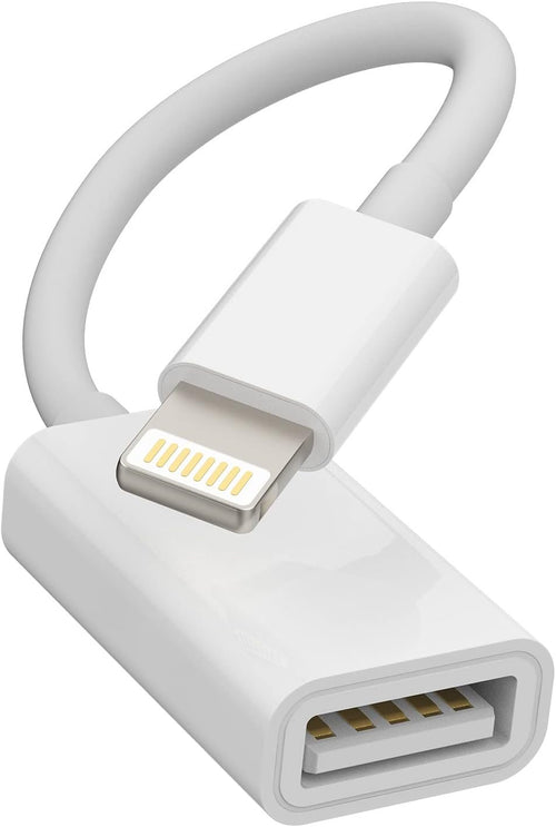 Lightning Male to USB Female Cable iPhone OTG Adapter Dongle Apple Ipad Air Camera Card Reader U Disk Flash Drive Mouse Keyboard Piano MIDI Converter for 14 13 12 11 Pro Max Mini XR X XS SE 8 7 Plus