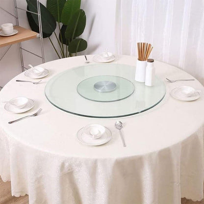 Tempered Glass Lazy Susan Turntable Dining Table Turntable Large Tabletop Serving Plate 24in/31in/36in/40in Rotating Tray 360° Swivel Display Serving Tray(60cm (24inch))