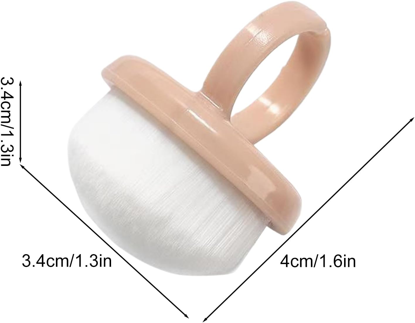 Ring Dust Brush, Finger Cleaning Brush, Soft Bristle Manicure Duster Tools, Convenient for Home Salon Indoor Travel Grooming, Easy Cleanup, Nail and Toenail Care, 1.3x1x3x1.6 in