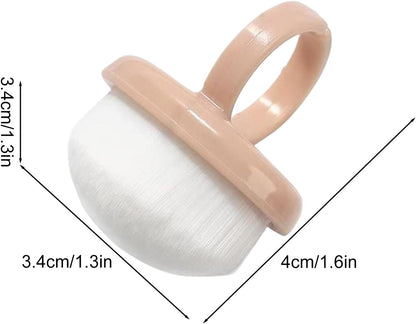 Ring Dust Brush, Finger Cleaning Brush, Soft Bristle Manicure Duster Tools, Convenient for Home Salon Indoor Travel Grooming, Easy Cleanup, Nail and Toenail Care, 1.3x1x3x1.6 in
