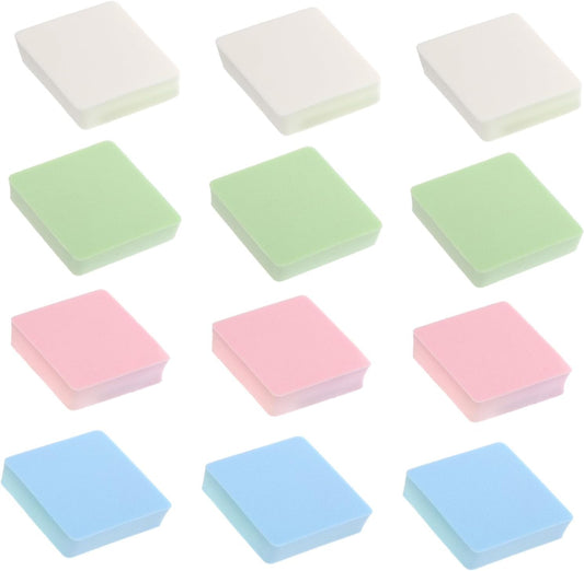 DEARMAMY 12Pezzi Soffietti Portatili Puff Per Fondotinta Multifunzionali Romboidale Accessori Per Makeup Utilizzabili e Umido