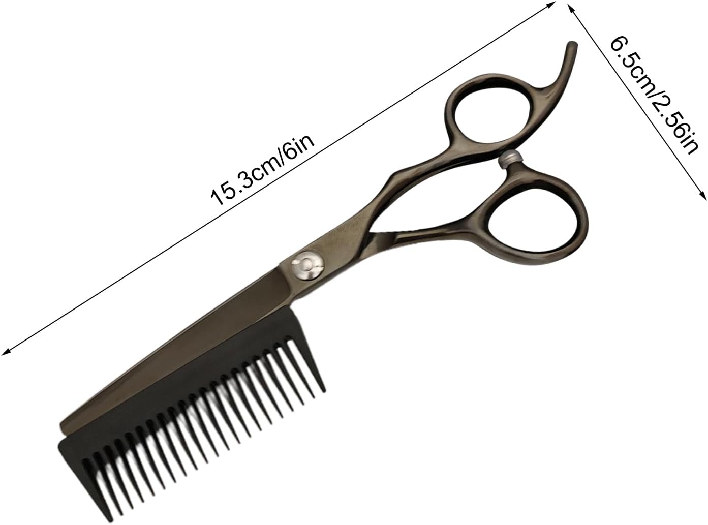 Forbici da Parrucchiere | Attrezzi Per Taglio Capelli - Forbici Sfoltitrici 2 in 1 con Pettine Rimovibile per Uomo Donna Taglio Capelli a Casa Viaggio Parrucchieri Salone Domestico Cura Personale