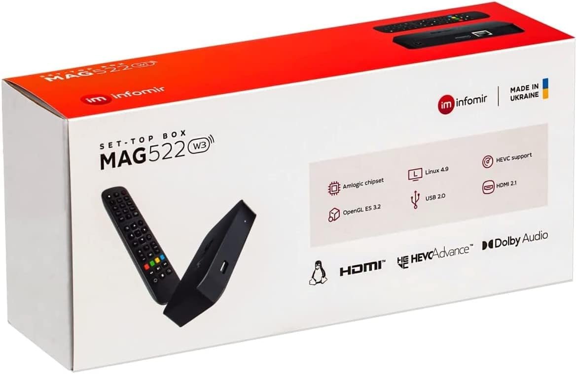 2022 DOORDARSHAN Latest Genuine Mag 522 W3 v2 4K HDR, Built-in Dual Band 2.4G/5G 2T2R ac WiFi, HDMI Cable (Much Faster Than Old Mag 420w1 and 322W1)