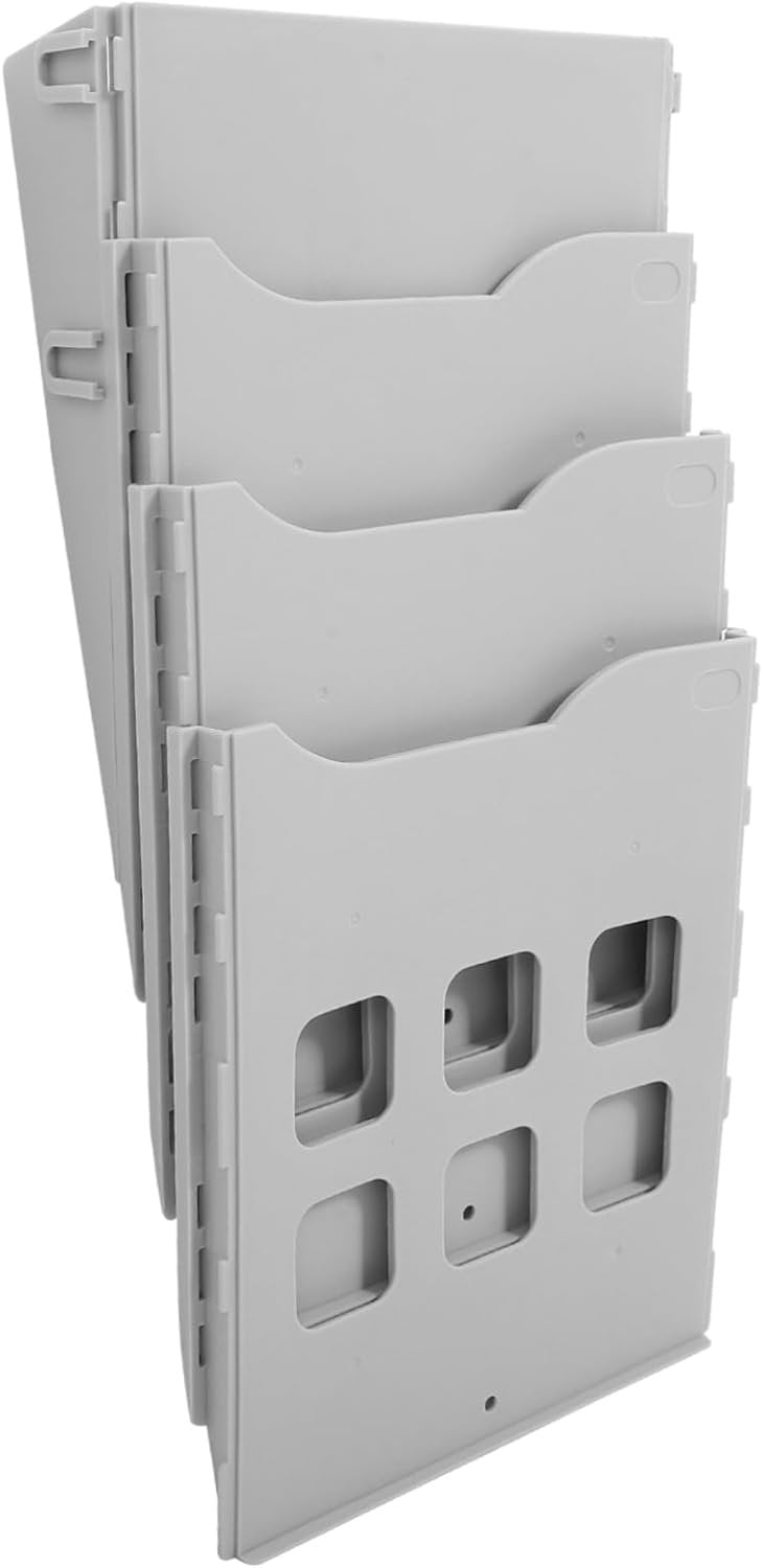 jojofuny Wall Mount Document Holder Multi File Rack for Office Storage Capacity Retractable Design Efficient Organization for Workspace Warehouse Use