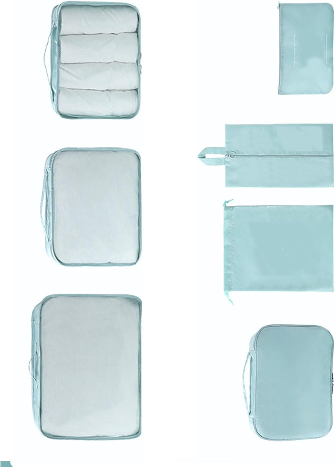 Topyond 7pcs Luggage Packing Cubes Set,Waterproof Polyester Travel Packing Bags for Business Trip, Suitcase Organization, Space Saving Storage for Packing