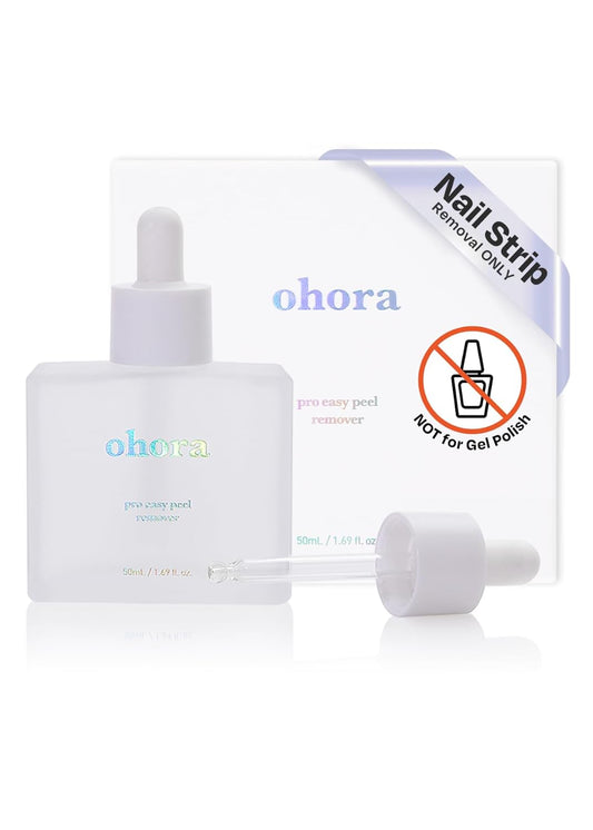 ohora Care Easy Peel Remover - Semi-Cured Gel Nail Strip Remover with Hygienic Dropper | Non-Drying, Nourishing Formula | Vegan, Cruelty-Free, and Hypoallergenic | Swiftly Removes Gel Strips