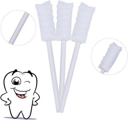 SOPOTUTU 10pcs Gauze Oral Care Cleaning Brushes for Soft Absorbent Safe Mouth Hygiene Tool for Boys White