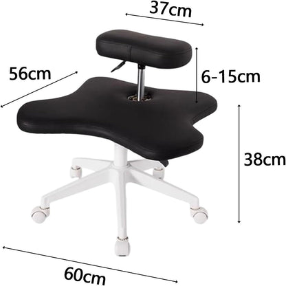 ＫＬＫＣＭＳ Cross Legged Chair, Kneeling Chair, Ergonomic Gaming Chair, Swivel Computer Task Chair Meditation Chair with Wheels, Black
