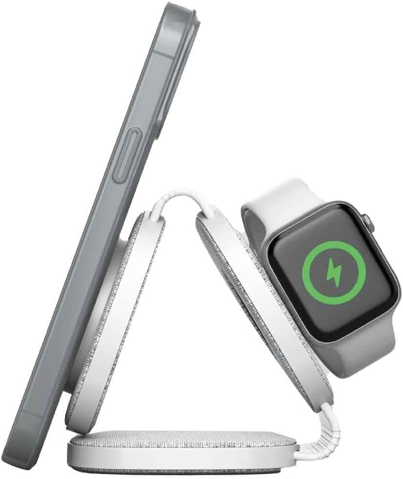 Laser 3 in 1 Travel Wireless Charging pad, USB-C, Apple, iPhone, Apple Watch, Airpod, Travel, Foldable, Carry Bag