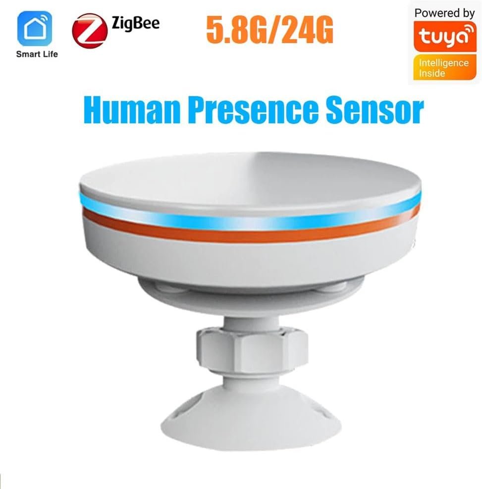 Lyntamy ZigBee 3.0 Human Presence Sensor 24G 5V MMwave Radar with Siren Alarm Motion Detection Smart Life Home Automation DIY Easy to Use
