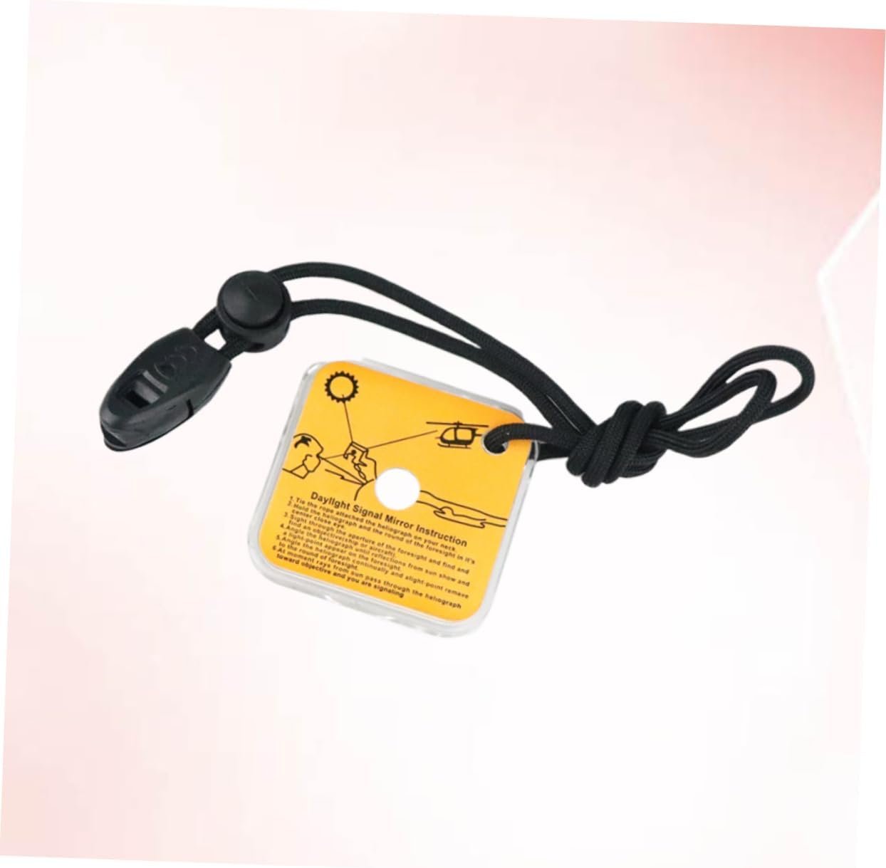 GRIRIW Daylight Signal Mirror Outdoor Reflective Survival Mirror with Aiming Function for Emergency