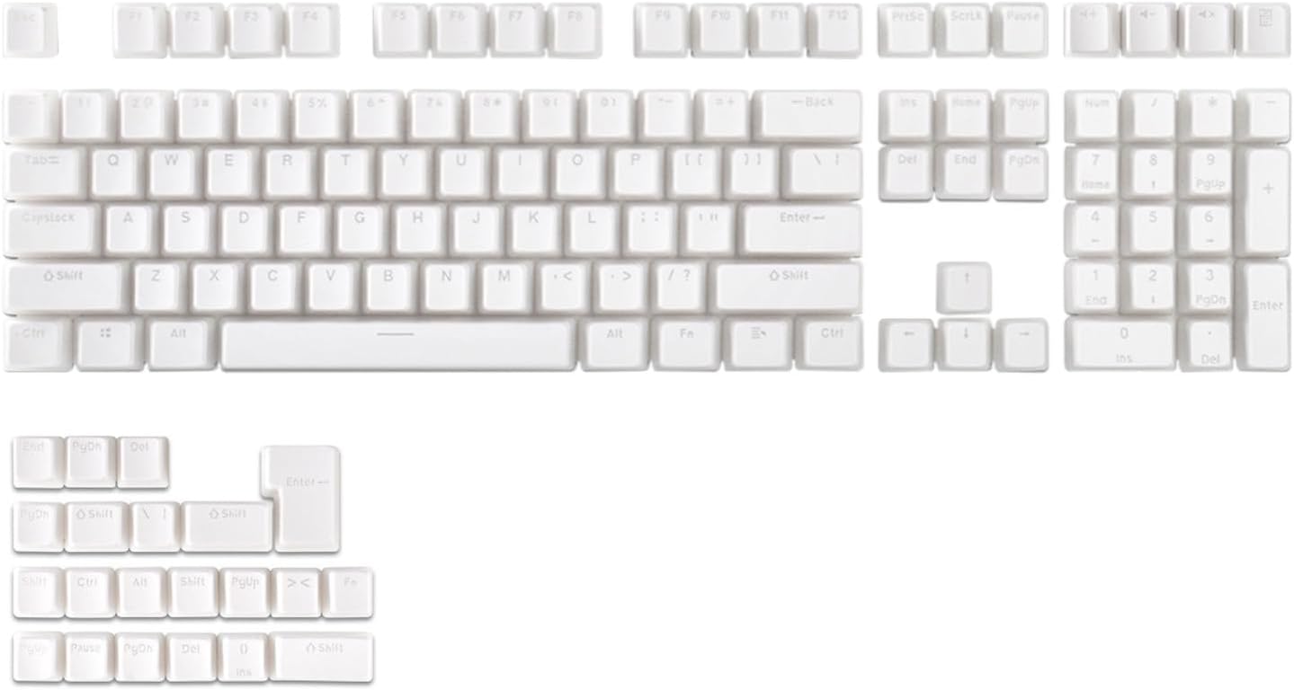 Keycaps Set, Backlit Keycaps, 7.87x7.09x1.18 Inches Pbt Material, Aesthetic Mechanical Keyboard Replacement Kit for Streamers, Typing Enthusiasts and Setup