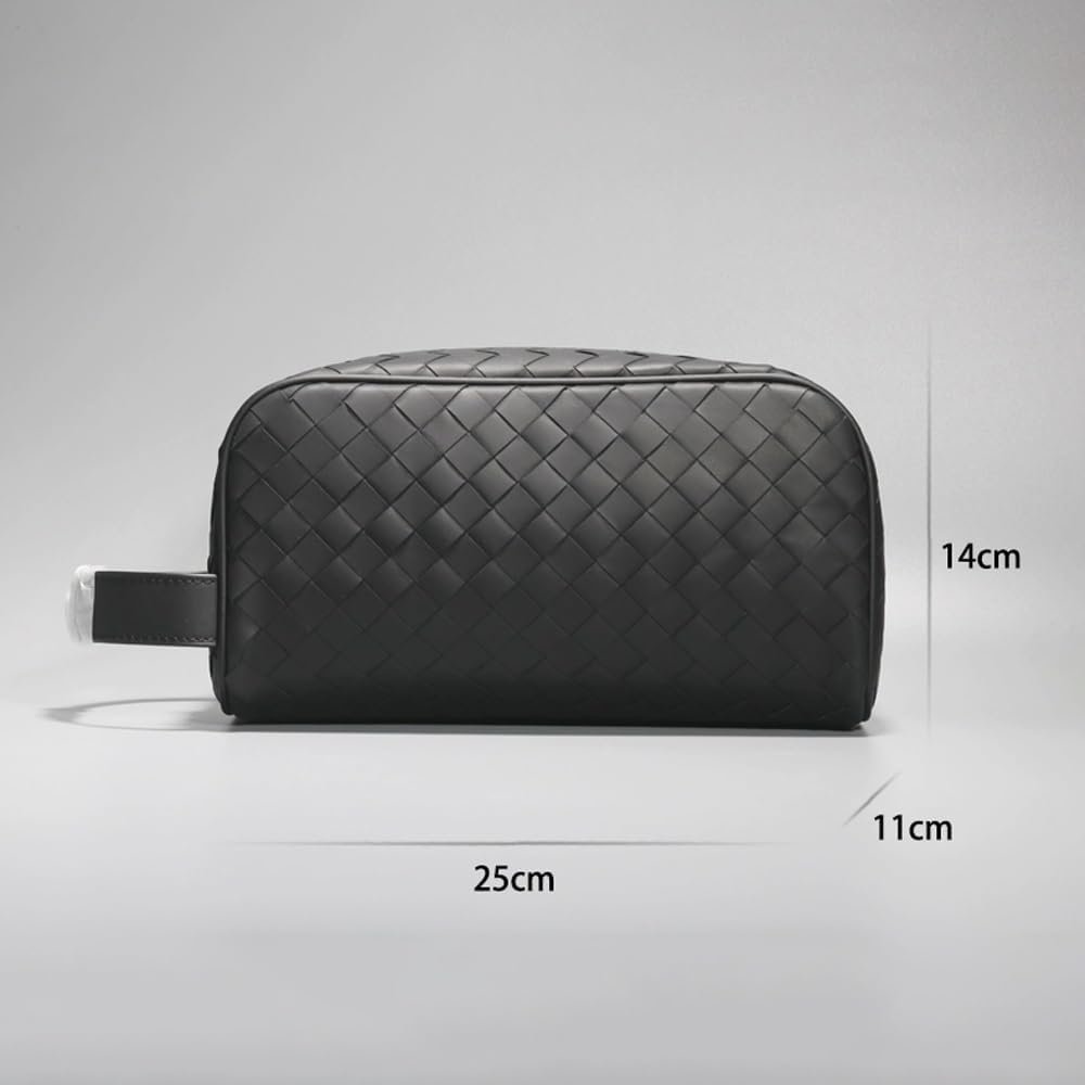 Toiletry Bag for Men, Leather Travel Toiletry Bag for Men, Dopp Kit Water Resistant Shaving Hygiene Bag for Bathroom Shower, Travel Size Toiletries, Travel Essentials