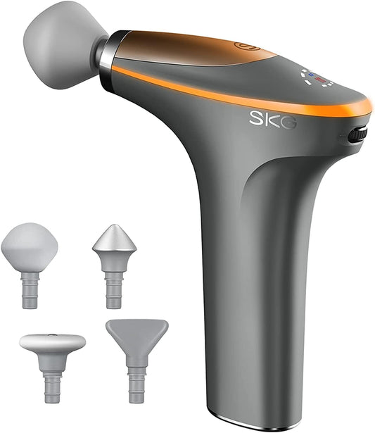 Massage Gun with Heat Professional Percussion Massage Gun Deep Tissue Handheld Muscle Massager for Athletes, Portable Massager for Post-Workout Pain Relief SKG F7