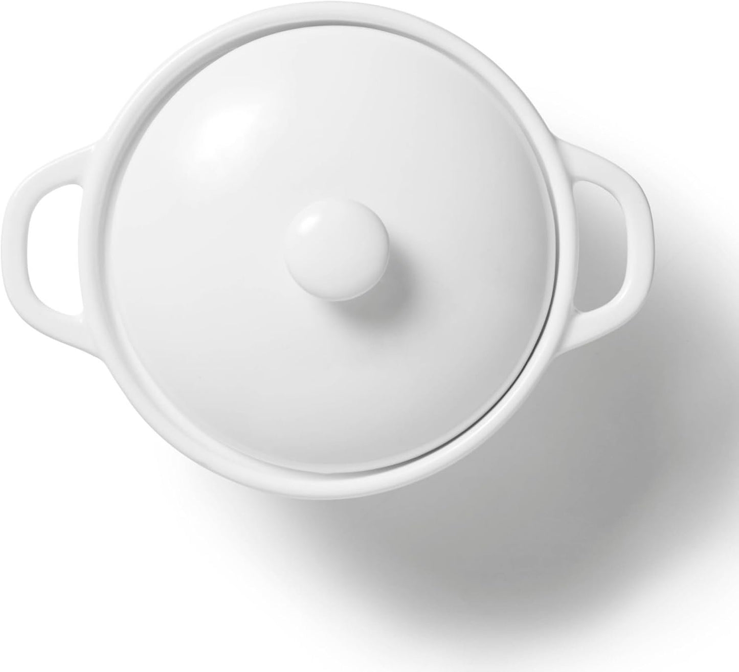 Starfrit Gourmet Bistro - Set of 2 Porcelain Mini Casseroles with lids - Stain Resistant - Oven, Microwave and Dishwasher Safe - Versatile Use