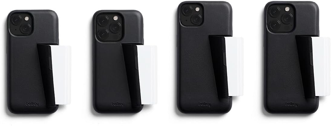 Bellroy Phone Case – 3 Card for iPhone 15 (Leather iPhone case, Phone Wallet) - Black