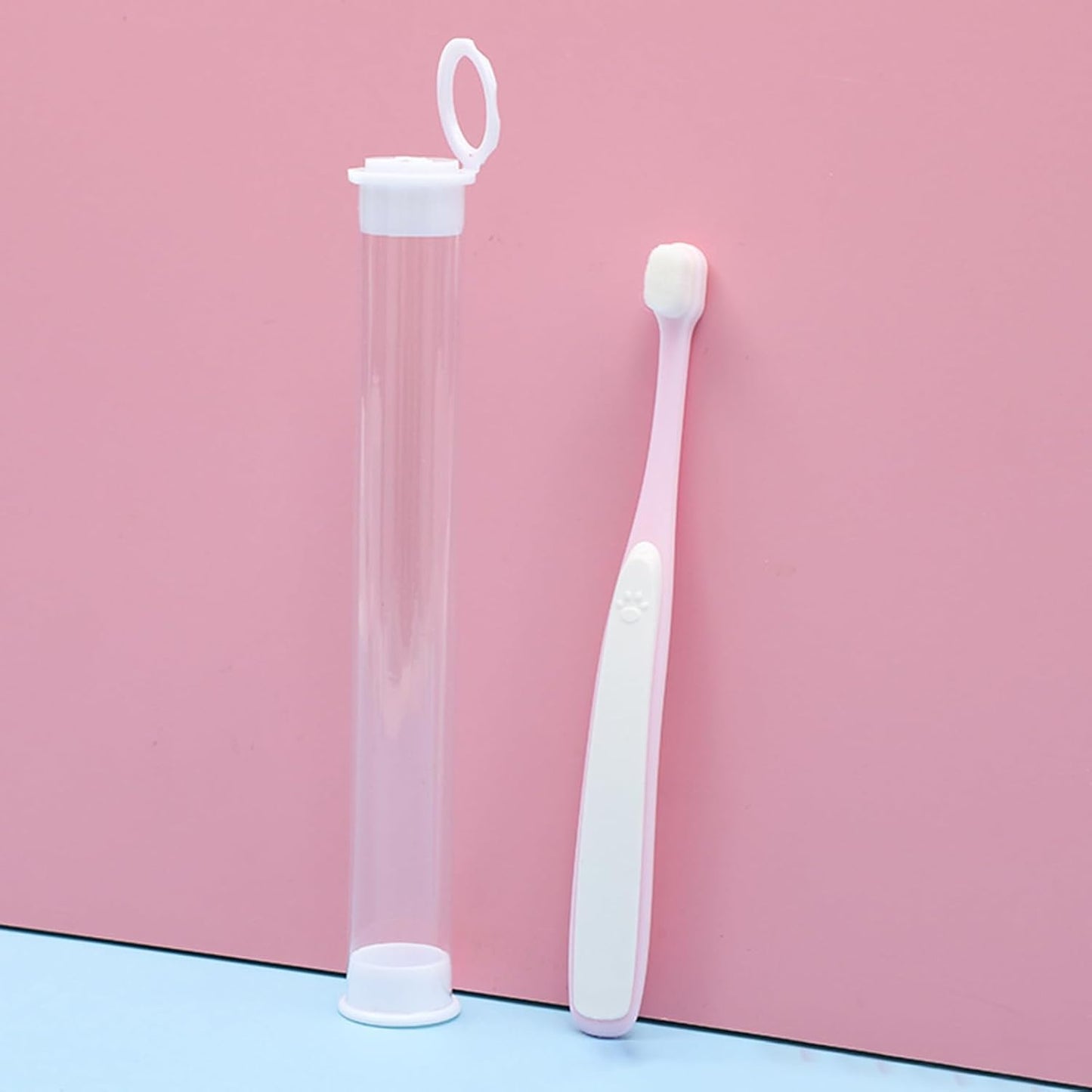 Jvjggag Puppy Toothbrush, 4X Soft Tooth Brush, Comfortable Grip Gentle Bristles Teeth Brushing Kit Wide Head Pet Oral Care Supply For Daily Use Home Travel