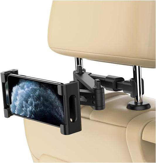 JNNJ Universal 360 Degree Rotation Adjustable Car Seat Headrest Tablet Holder for Smartphones and Tablets