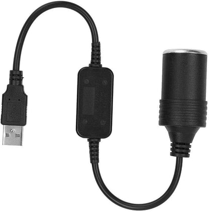 Nikou Cigarette Lighter Socket Adapter 12V USB Car Adapter 5V to Male Female Converter