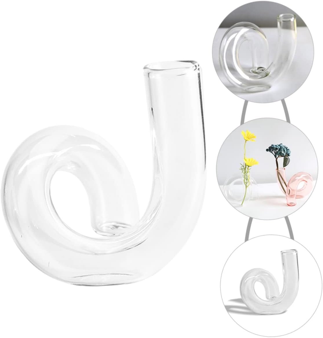 BESTOYARD Crystal Decor Vase Clear Vase Decor Plants Gadgets Home Objects Home Vase Plant Pot Dried Flower Pots Glass