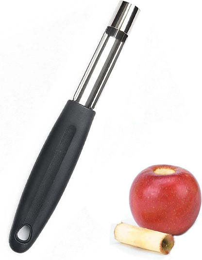 Soft Touch Apple Corer Remover Stainless Steel Core Seed Twist Pear Kitchen Tool Fruit Pear Corer Slicer Peeler with Sharp Serrated Blade Perfect Kitchen Utensil & Gadget for Coring Fruits