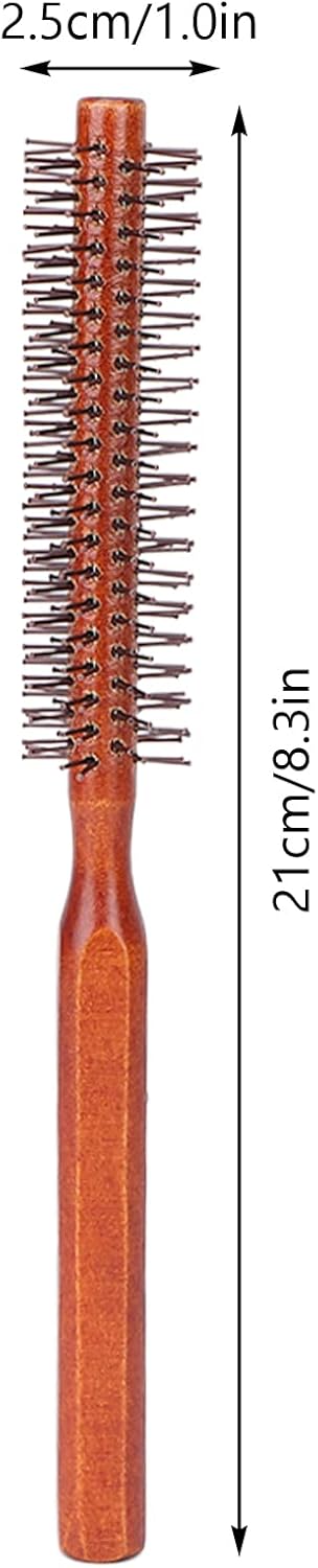 Round Hair Brush, Curling Roll Hairbrush Styling Blowout Brush Fluffy Wooden Roller Comb Styling Care Tool for Women Men Barbers Hairing Dressers Barbers Beauty Cosmetology
